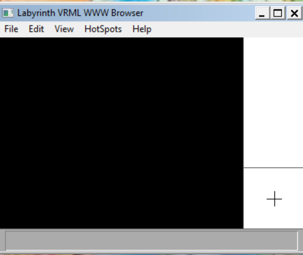 The Labyrinth browser open with an empty black viewing area